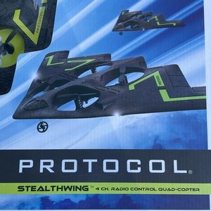 Protocol Quad-Copter 4 Channel Stealthwing Flying Wing RC Gyro Stabilizer New